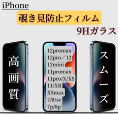 iPhone 7〜12シリーズ 覗き見防止プライバシーフィルム　フチ無し9Hガラスフィルム