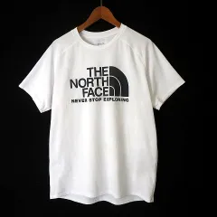 ザノースフェイス THE NORTH FACE NT12092 Tシャツ ドライ メッシュ ロゴ プリント 半袖 M 白 ホワイト UVカット 抗菌 防臭 国内正規品