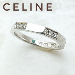 CELINE セリーヌ Pt950 ダイヤモンド ハーフエタニティ リング - メルカリ
