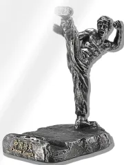 CIOP(シオップ) カンフー スマホスタンド スマホ立て かわいい 可愛い おしゃれ フィギュア 卓上 iphone/ipad/タブレットパソコン(キックシルバー 01)