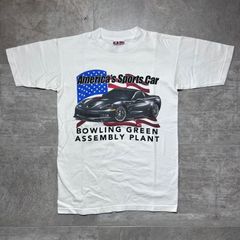 【90s・usa製】 BAY SIDE  Tシャツ  シボレー  コルベット  S size  ホワイト  白  ベイサイド  Chevrolet  CORVETTE  スポーツカー  アメリカ製  古着