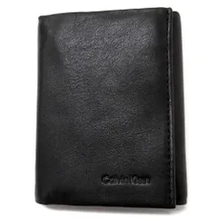 【新品 未使用】Calvin Klein カルバンクライン アウトレット サイフ 小物 メンズ 本革 レザー 折りたたみ財布 小銭入れなし 三つ折り財布 BOX付 31CK110002 001