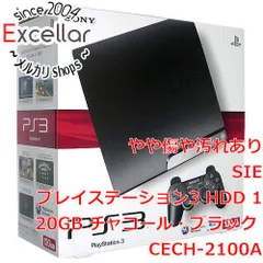 [bn:10] SONY　プレイステーション3 120GB ブラック CECH-2100A　コントローラー・ゴム足なし 元箱あり