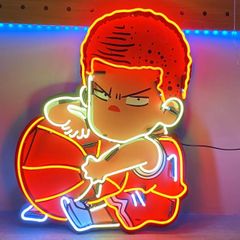オーダーメイド　バスケットボール キャラクター ネオンサイン  オリジナル バスケットボールキャラクターネオンサイン   活力とユーモアを放つポップなインテリアライト