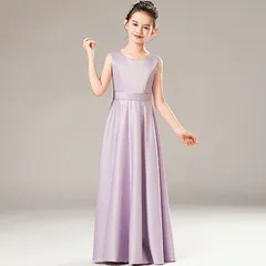 ★キッズドレス 子供ドレス 女の子 パープル 150 ライトブルー レッド 160 ワンピース ロング丈 お姫様 フォーマル 上品 エレガント ピアノ 発表会 演奏会 結婚式 dw086ze