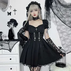 魔女 コスプレ 即購入OK ハロウィン衣装 コスチューム 仮装 大人 ドレス ゴシック風 セクシー ハロウィン ワンピース レース ハロウィン コスプレ衣装 デビル 悪魔 小悪魔 魔女 魔法使い コスチューム ハロウィーン 仮装 女性 yibei06