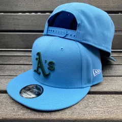 USA仕様 9FIFTY ニューエラ MLB アスレチックス Athletics スナップバックキャップ Essentials Sky Blue (950-198)
