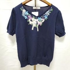 新品タグ付】Apuweiser-riche 花柄刺繍 ノースリーブ ニット - メルカリ