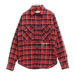 OFF-WHITE (オフホワイト) 18AW Checked flannel long sleeve shirt チェックフランネル長袖シャツ レッド OMGA060F18A27015