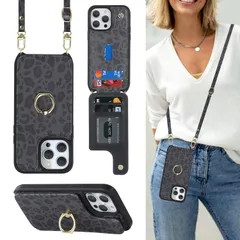 【即日発送】Pro Pro Max スマホケースショルダー Max クロスボディ肩掛け 首かけ 斜めがけ 15 ショルダー ケース 背面ポケット付きiPhone 15 15 Pro Max 手帳型ケースiPhone 財布型ケース【上下開】iPhone 15 P