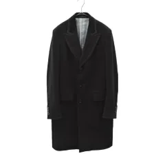 GUCCI (グッチ) DIY カラーベロア切替チェスターコート ブラック 488545のサムネイル