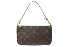 LOUIS VUITTON ルイヴィトン アクセサリーポーチ ポシェットアクセソワール M51980 モノグラム ブラウン 美品 中古 4b001166