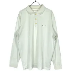 古着 メンズXL NIKE/ナイキ ゴルフウェア ポロシャツ 長袖 スポーツウェア ホワイト/ブラック 426198-100 gl00224