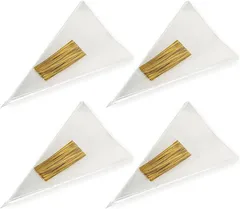 Rimikuru 母の日 三角OPP袋 ラッピング お菓子 切り花 花束 カラータイ付属 25cmx13cm・400枚セット( 25cmx13cm・400枚セット)