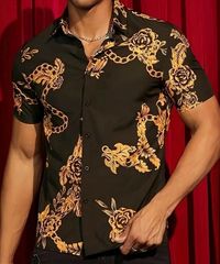 ド派手 半袖シャツ アロハシャツ 292  柄シャツ ヤクザ ヤンキー オラオラ系 ストリート ダンス HIPHOP B系 悪羅悪羅 ホスト 服 メンズ ファッション