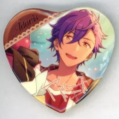 【中古】バッジ・ビンズ 乙狩アドニス(開花前) 「あんさんぶるスターズ!! バレンタイン(情人節) ハート缶バッジ」 中国限定