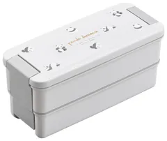 新品 OSK(オーエスケー) 二段弁当箱 ぱんだ ランチボックス二段 仕切付 上340 下310ml 日本製 食洗機 電子レンジ対応 抗菌 ロック付き おしゃれ かわいい 汚れにくい 男女兼用 子供用 学生 大人用 PCW-650D