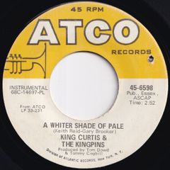 King Curtis & The Kingpins A Whiter Shade Of Pale / I Heard It Thru The Grapevine ATCO US 45-6598 211795 SOUL ソウル レコード 7インチ 45