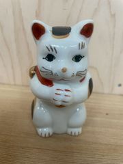TS3 骨董 招き猫 アンティーク 縁起物 ビンテージ 陶器 時代物 