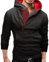 [エンプティオ] フード付き ウスデ ユッタリ プルオーバーパーカー メンズ ユル インナー トレーナー プルオーバー プルオーバ トップス スウェット パーカー フリース スポーツ hiphop カッコイイ 防寒 ストリート  [チャコールグレー] [XL]