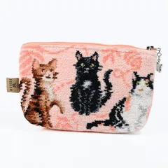 新品 フェイラー FEILER ポーチ コスメポーチ 化粧ポーチ フレンズ アプリコット キャット 猫 ネコ ねこ 【ネコポス限定】