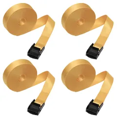 荷締 梱包 ベルト バンド 多用途 固定ベルト ラッシングベルト タイダウンベルト 地震 災害 対策 (イエロー, 長さ５m) [イエロー] [長さ５m]