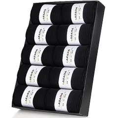 [ANYCOOL] 靴下 メンズ ビジネスソックス 抗菌防臭 吸汗 透气 くつした 10足セット 24-28㎝ オールシーズン対応 黒