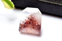 [1 점 물건] AAA ☆ 희귀 붉은 후지 레드 피라미드 팬텀 쿼츠 (레피도쿠로사이트) 13x12mm 플레이트 루스 파워 스톤 천연석 _PC6274