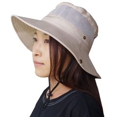【在庫処分】メンズ レディース 兼用 UVカット 帽子 つば広 蒸れ知らず 日焼け 速乾性 軽量 防風 サファリハット あごひも 2WAY おしゃれ 釣り 登山 ギアトル ハイキング ゴルフ スポーツ ハット