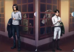 【中古】クリアファイル エレン・イェーガー＆リヴァイ・アッカーマン A4クリアファイル2枚セット 「進撃の巨人 10 Years Journey POP UP SHOP」