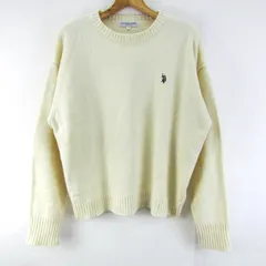 ユーエスポロアッスン セーター トップス 長袖 クルーネック ニット メンズ Sサイズ ホワイト U.S. POLO ASSN. 【中古】のサムネイル
