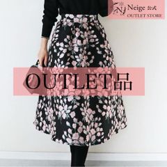 【アウトレットNeige公式】Neige,スカート ,ジャガード,フラワー、SK41209BK1