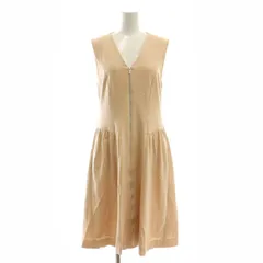 セルフォード CELFORD ノースリーブワンピース ミモレ ロング Vネック 36 ピンクベージュ /AT ■OS