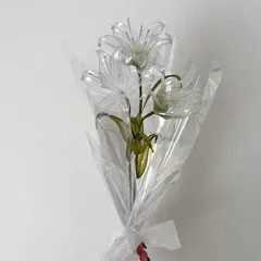 【お得なブーケ】百合のプチブーケ 3本セット　b2007