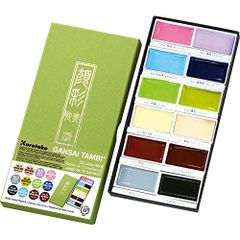 超特価SALE開催!】 TN 画材 日本画岩絵の具 新緑セット 60本 おまけ6
