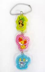 【中古】キーホルダー・マスコット(キャラクター) ハリマロン＆フォッコ＆ケロマツ アクリルチャーム 「ポケットモンスター サン・ムーン発売記念 Pokemon Collectionくじ 1996→2016」 G賞