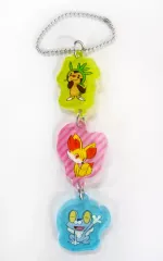 【中古】キーホルダー・マスコット(キャラクター) ハリマロン＆フォッコ＆ケロマツ アクリルチャーム 「ポケットモンスター サン・ムーン発売記念 Pokemon Collectionくじ 1996→2016」 G賞