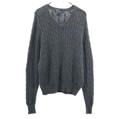 ポロバイラルフローレン 90s オールド 長袖 セーター M グレー Polo by Ralph Lauren ニット メンズ