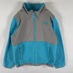 古着 ザ・ノースフェイス THE NORTH FACE フリースジャケット デナリジャケット フルジップ ポーラテック ツートンカラー L 14/16 ガールズ  ブルー系 キッズ