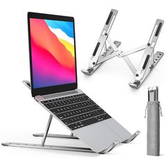 ノートパソコン スタンド PCスタンド改良 折りたたみ式 パソコンスタンド ノートパソコンスタンド iVoler タブレット スタンド ラップトップスタンド pc スタンド 持ち運び アルミ合金製 6段階高さ調節可能 滑り止め 軽量 PC/MacBook/ 1