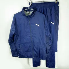 [上下セット] プーマ ウインドブレーカースーツ ピーコート ジャケット パンツ M ネイビー メンズ PUMA スポーツウェア