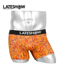 新品 未使用 LATESHOW レイトショー 下着 mountain of mushrooms メンズ ボクサーパンツ 517075【メール便】 オレンジ