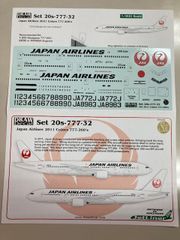 DRAWデカール #20-777-32 JAL 2011 カラー 777-200 1/200 スケールデカール