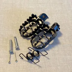 ワイドステップ ヤマハ PW50 PW80 TTR90 TW200 ＴＷ225 左右セット ブラック