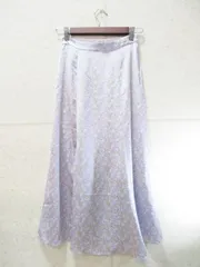 SNIDEL スナイデル ロングスカート 裏地付き 花柄 パープル Fサイズ SFKB206001