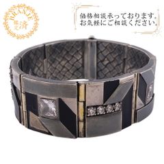 BOTTEGAVENETA ボッテガヴェネタ ラインストーン ビジュー バングル バイカラー ブレスレット ハイ ブランド アクセサリー アンクル バングル 腕 手首 シルバー ユニセックス おすすめ 人気