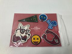 【2】COACH コーチ レザー オリジナルステッカー 現状品