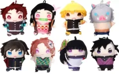 【中古】ぬいぐるみマスコット・ぬいぐるみバッジ 全8種セット 「鬼滅の刃 ちっちゃいまめめいと(ぬいぐるみマスコットコレクション) 第1弾」