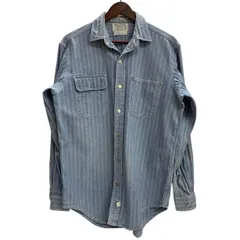 ラルフローレン POLO RALPH LAUREN 80's 90's USA製 白タグ デニムシャツ ダンガリーシャツ 長袖シャツ ブルー Mサイズ 201MT-3920 VB