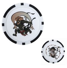 新品 面白 ゴルフ マーカー 裏表 両面デザイン 40mm おもしろ カジノチップ風 グリーンマーカー ハットクリップ 対応